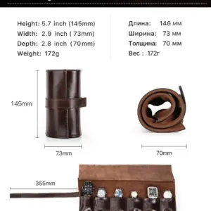 Contact's Family Leather Watch Roll CF1128 12 S3512a559e4d84676916cc729ecaac9bcn