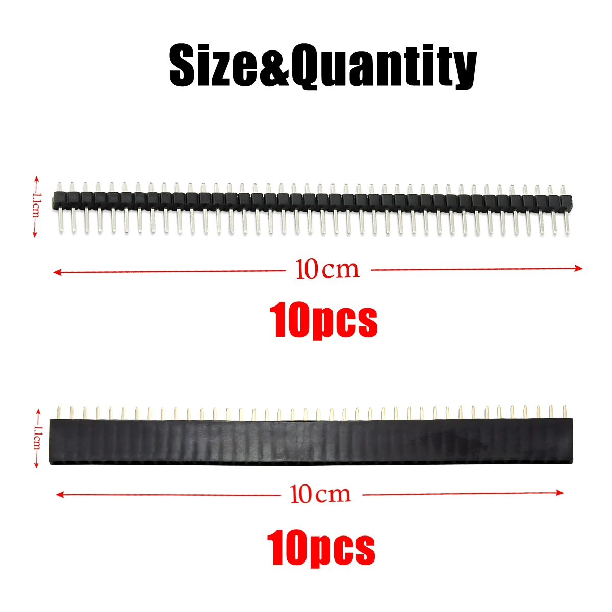 20PCS 2.54mm Male Female Pin Header Connectors 2 20PCS 2.54mm Male Female Pin Header Connectors - Image 2