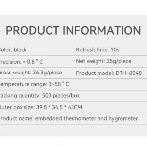 Compact Digital Thermometer & Hygrometer 13 S3545bba1c4884a75b4641a212442b08dt