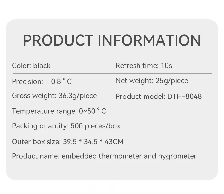 Compact Digital Thermometer & Hygrometer 6 Compact Digital Thermometer & Hygrometer - Image 6