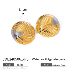 Gold Stainless Steel Earrings for Women 14 S354e947a43ae4ecea22a82bc6b869243l 1
