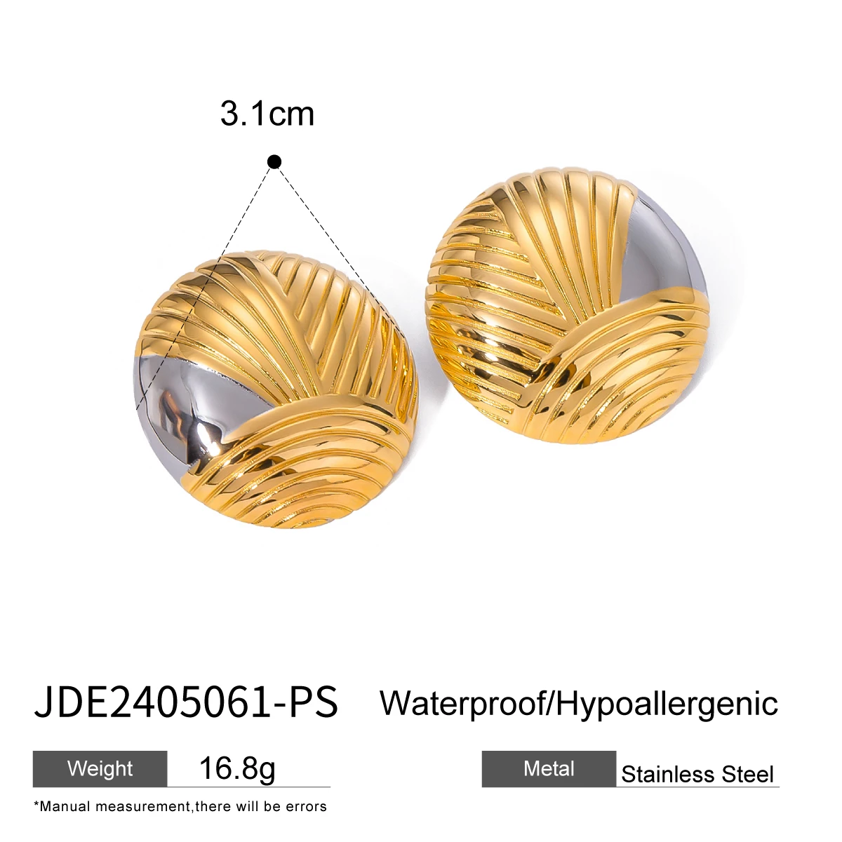 Gold Stainless Steel Earrings for Women 7 Gold Stainless Steel Earrings for Women - Image 7