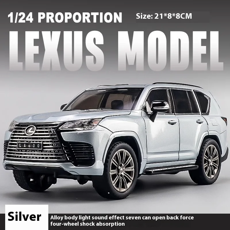 White Lexus LX600 1:24 Scale Diecast Model 7 White Lexus LX600 1:24 Scale Diecast Model - Image 7
