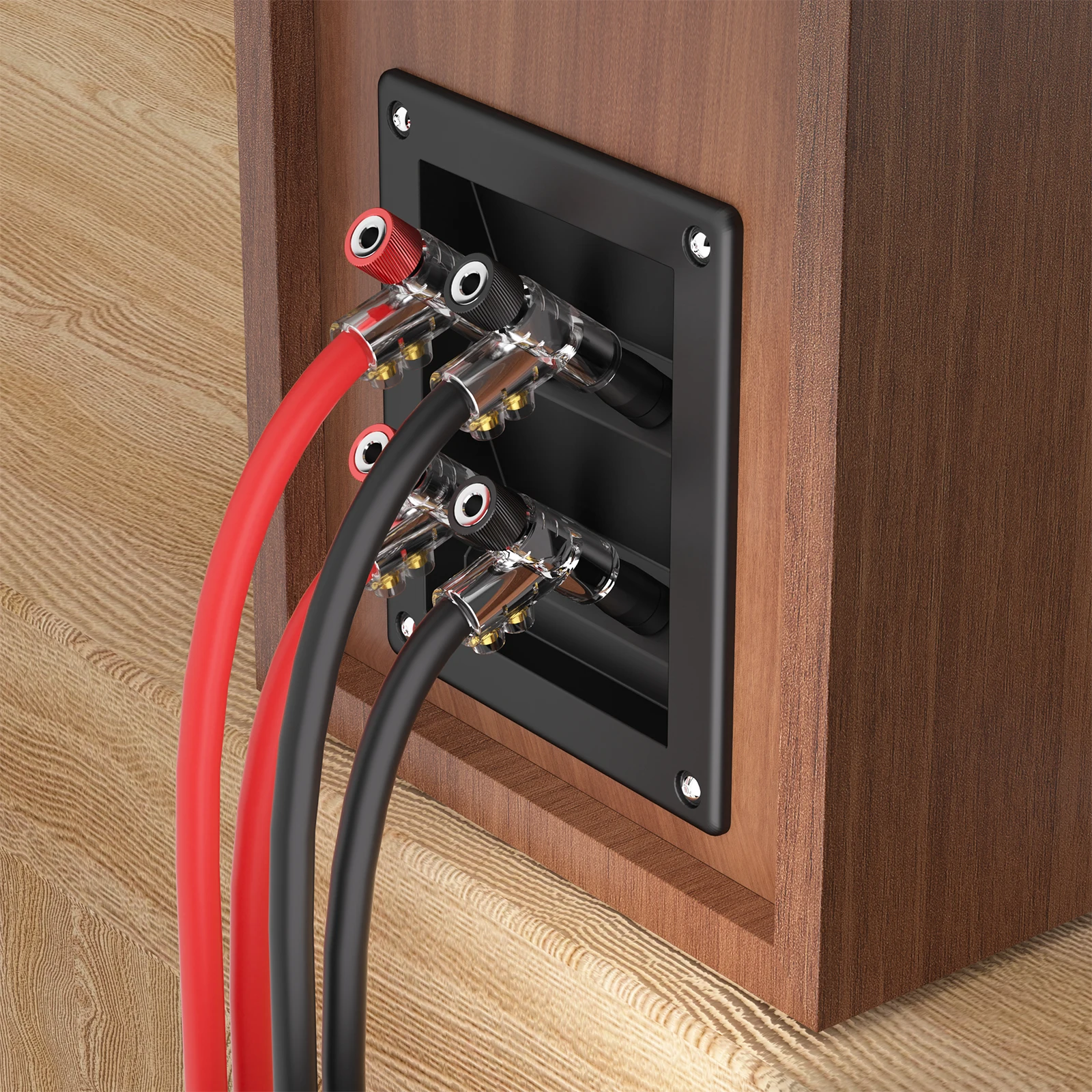 45-Degree Rhodium Banana Plugs - Set of 4 3 45-Degree Rhodium Banana Plugs - Set of 4 - Image 3