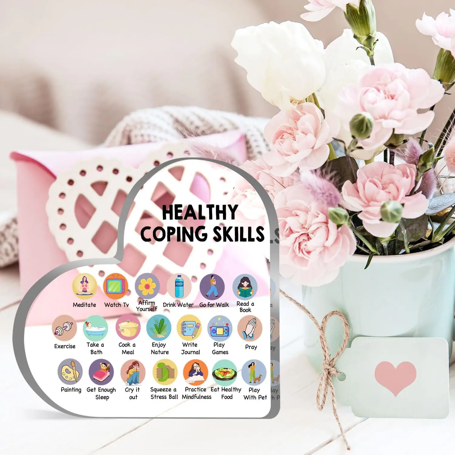 Heart-Shaped Acrylic Mental Health Decor DM-879 5 Heart-Shaped Acrylic Mental Health Decor DM-879 - Image 5