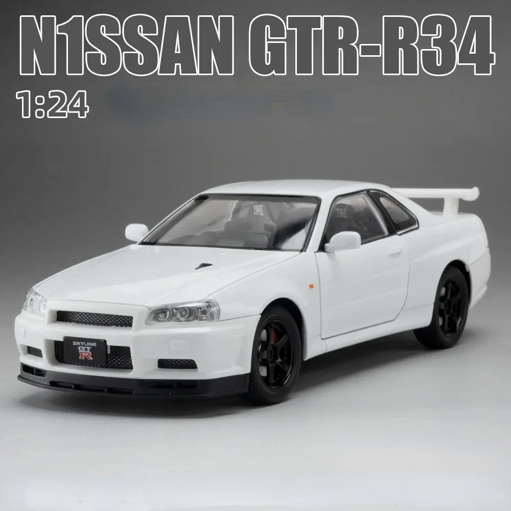 Vibrant Blue Nissan Skyline GTR R34 Model 7 Vibrant Blue Nissan Skyline GTR R34 Model - Image 7