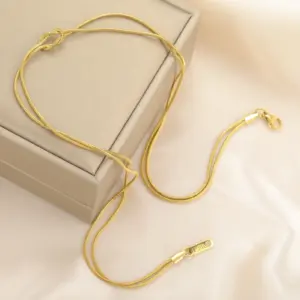 Stainless Steel Double Snake Necklace 12 S35b8d7aa30f040a5940a21d468dfd407d