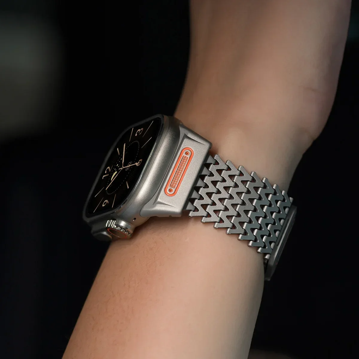 Stainless Steel Apple Watch Strap for Series 3-8 4 Stainless Steel Apple Watch Strap for Series 3-8 - Image 4