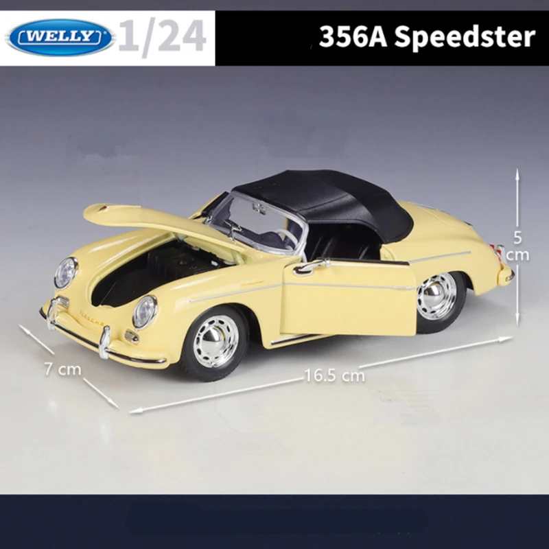 Black 1:24 Scale Porsche 356A Speedster Model 2 Black 1:24 Scale Porsche 356A Speedster Model - Image 2
