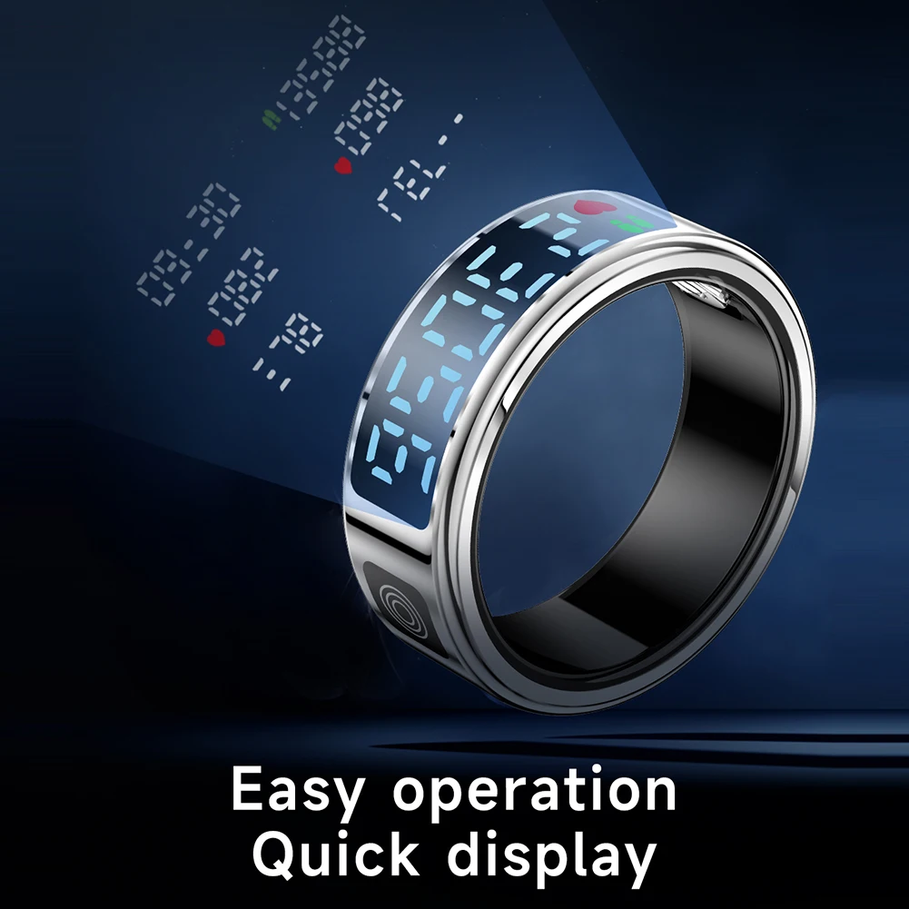 Stainless Steel Smart Ring with LED Display 3 Stainless Steel Smart Ring with LED Display - Image 3