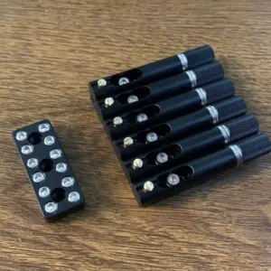 Black Headless 6-String Guitar Bridge 290mm