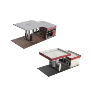 Wooden Gas Station Model Kit for Dioramas 11 S365754bc095d40d09f6d7e77f17d4d28F