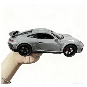 1:22 Scale Gray Alloy Sports Car Model