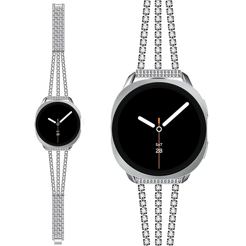 Diamond Stainless Steel Watch Strap for Galaxy Watch 8 5 Diamond Stainless Steel Watch Strap for Galaxy Watch 8 - Image 5