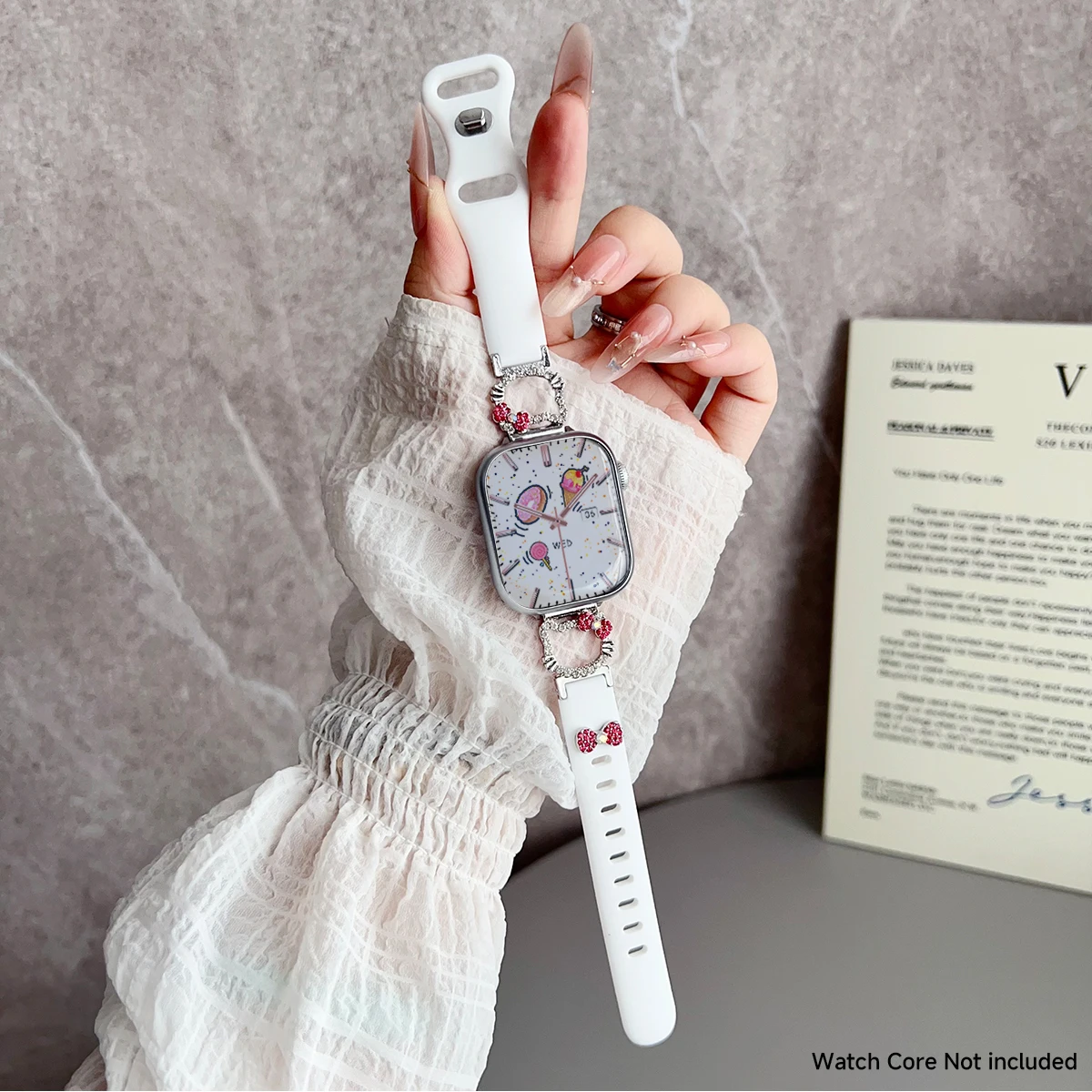 Girls Silicone Strap for Apple Watch Series 5-10 7 Girls Silicone Strap for Apple Watch Series 5-10 - Image 7