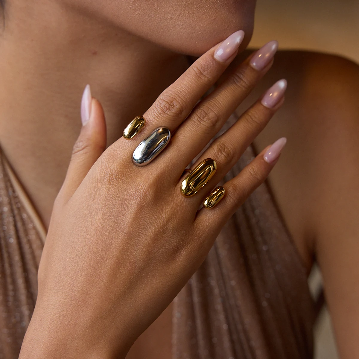 Unisex Stainless Steel Geometric Ring 4 Unisex Stainless Steel Geometric Ring - Image 4