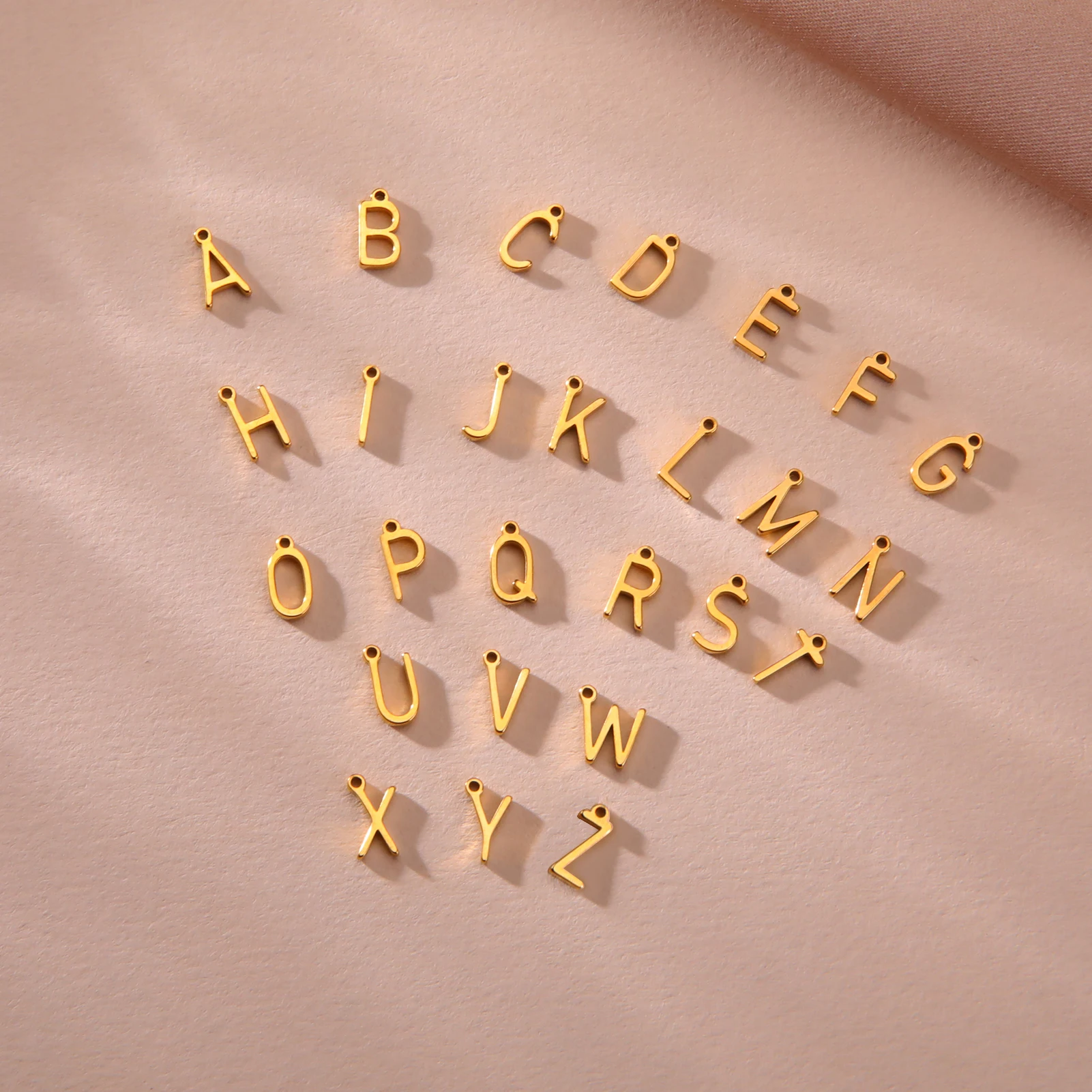 Stainless Steel Alphabet Charm Set (5 pcs) 3 Stainless Steel Alphabet Charm Set (5 pcs) - Image 3