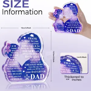 Heartfelt Acrylic Plaque for Dad with Flowers 9 S36be77bddf114332a6f650baa98a5195b