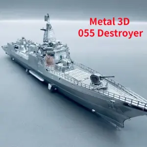 Metal Destroyer Ship Model for Display