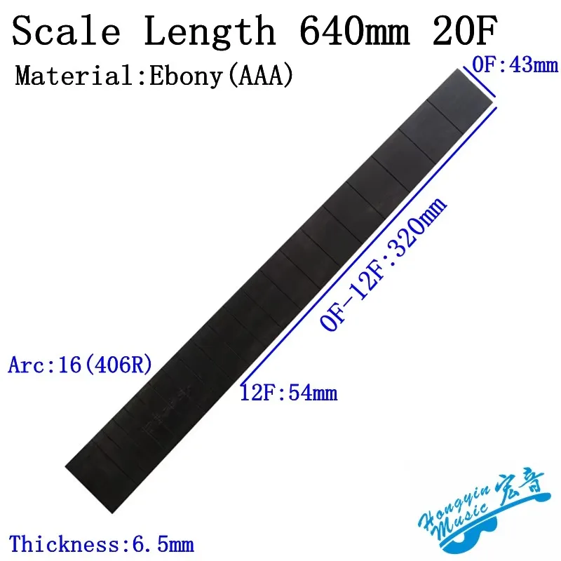 Elegant African Ebony Guitar Fingerboard 2 Elegant African Ebony Guitar Fingerboard - Image 2