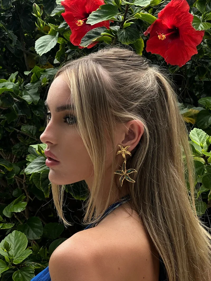 Stainless Steel Gold Bohemian Earrings 4 Stainless Steel Gold Bohemian Earrings - Image 4