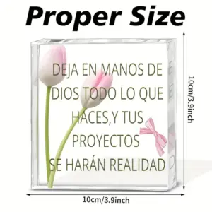 Pink Tulips Acrylic Decor with Bible Verse 7 S36f727dfcbd944be8baef0c6f682ef62t