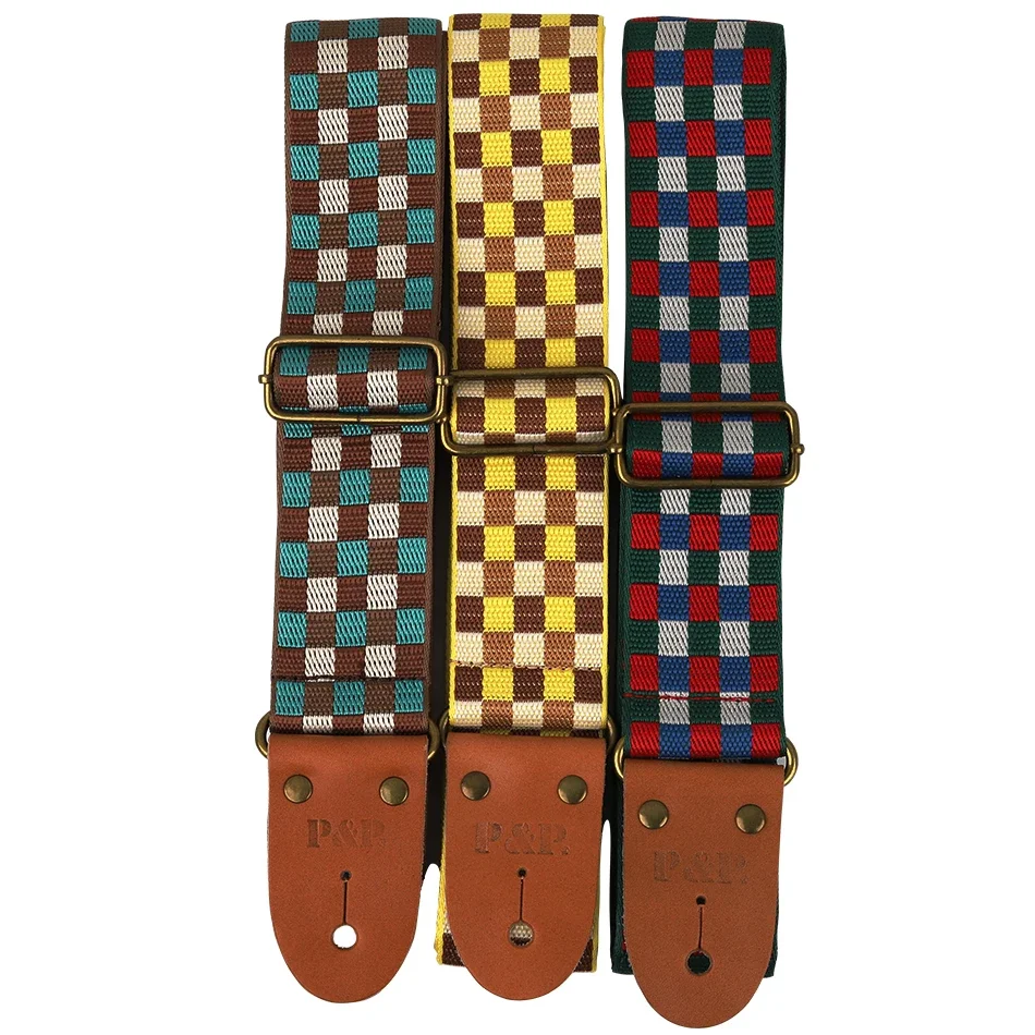 Vibrant Tartan Plaid Guitar Strap by P&P 3 Vibrant Tartan Plaid Guitar Strap by P&P - Image 3