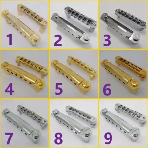 Gold Tune-o-Matic Bridge and Tailpiece Set for LP/SG 12 S373ab957205348c4b306a9fc0b2234acm
