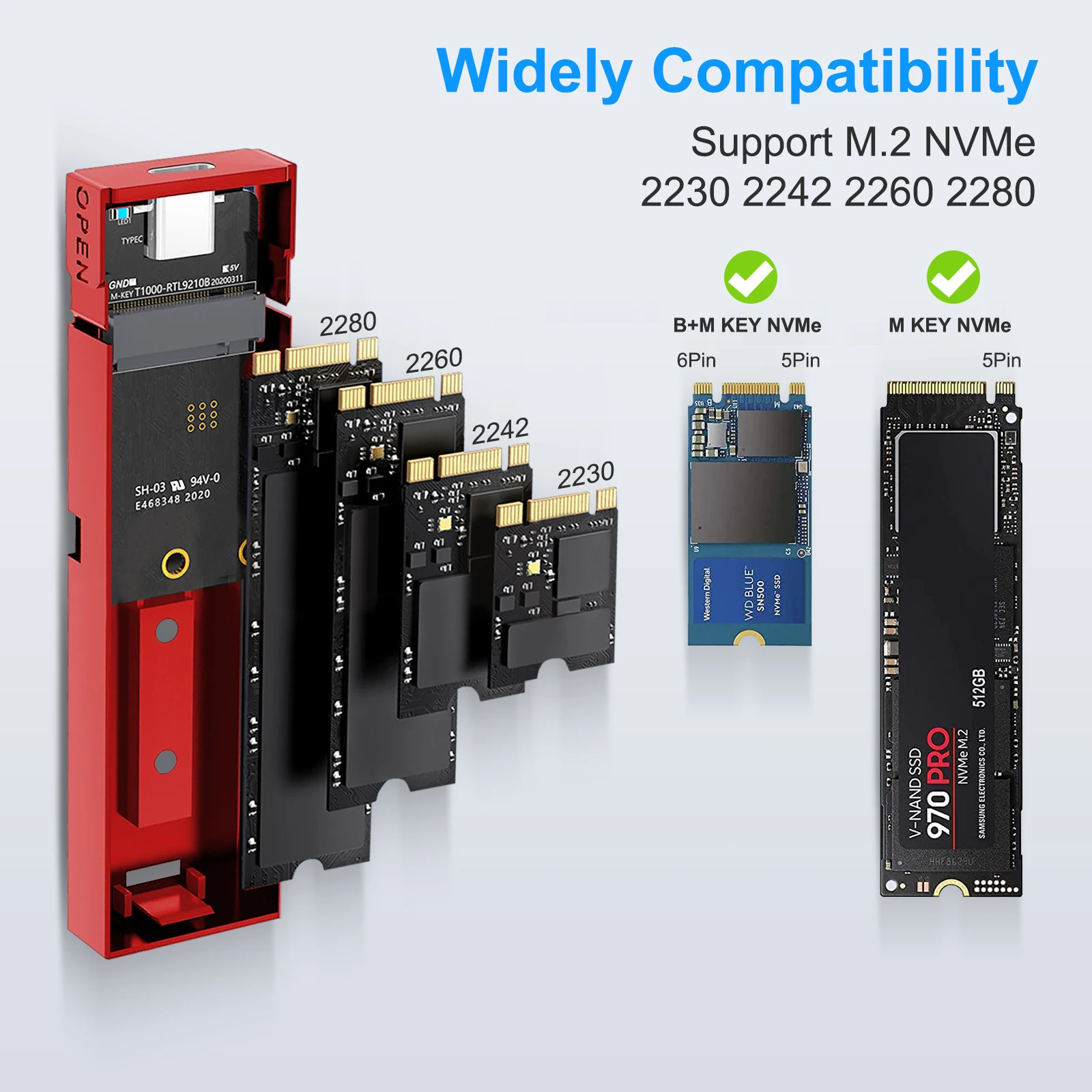 M.2 NVMe SSD Enclosure Aluminum 10Gbps 4 M.2 NVMe SSD Enclosure Aluminum 10Gbps - Image 4