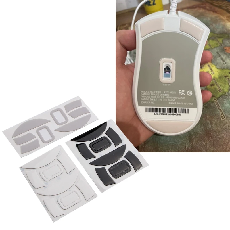 DeathAdder Essential Mouse Skates Set (Black, 6x6cm, 0.6mm) 2 DeathAdder Essential Mouse Skates Set (Black, 6x6cm, 0.6mm) - Image 2