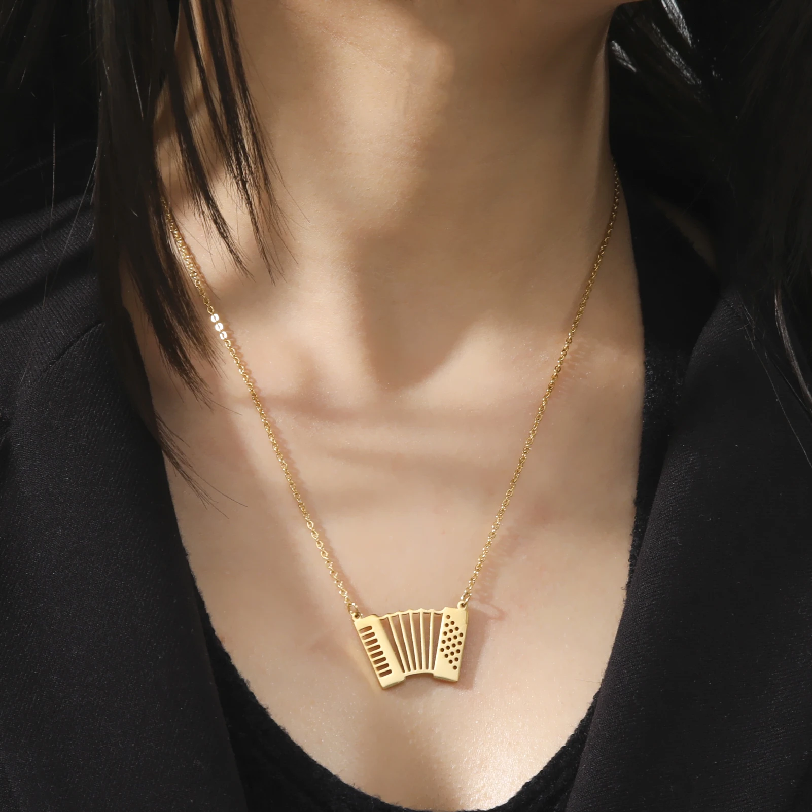 Music Pendant Necklace with Adjustable Chain 5 Music Pendant Necklace with Adjustable Chain - Image 5