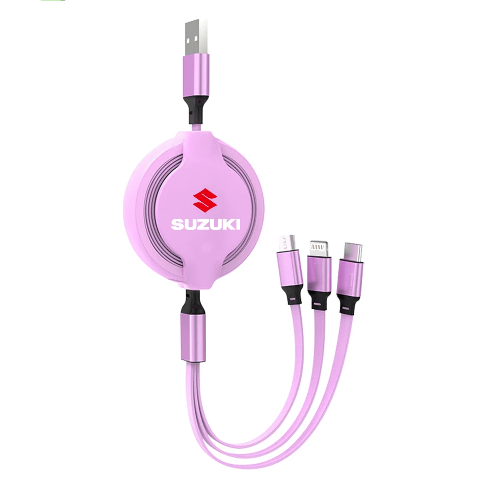 Colorful Suzuki Retractable 3-in-1 USB Cable 7 Colorful Suzuki Retractable 3-in-1 USB Cable - Image 7