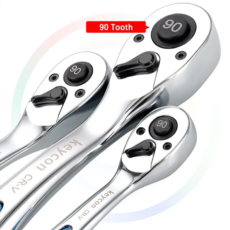 Multi-Size Chrome Vanadium Ratchet Handle Set 3 Multi-Size Chrome Vanadium Ratchet Handle Set - Image 3