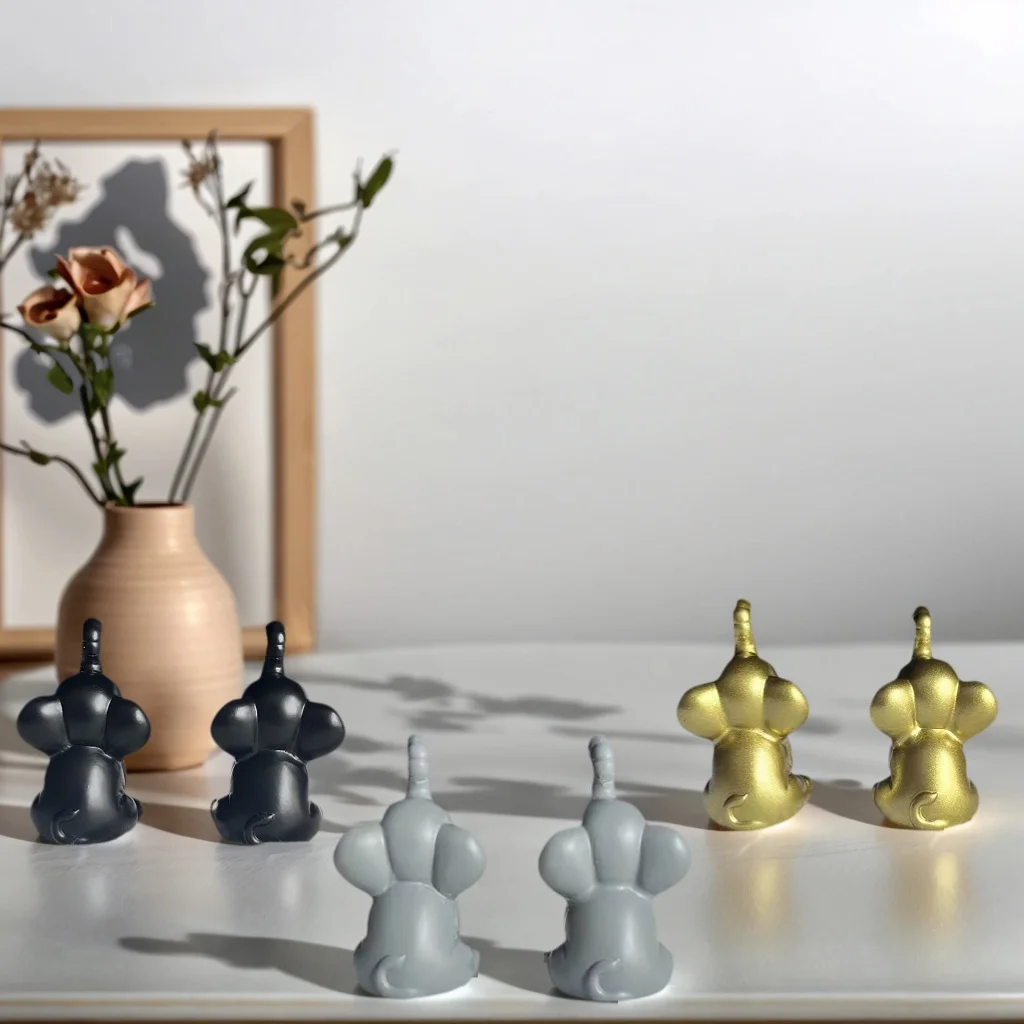 Colorful Elephant Ornament Set 2 Colorful Elephant Ornament Set - Image 2