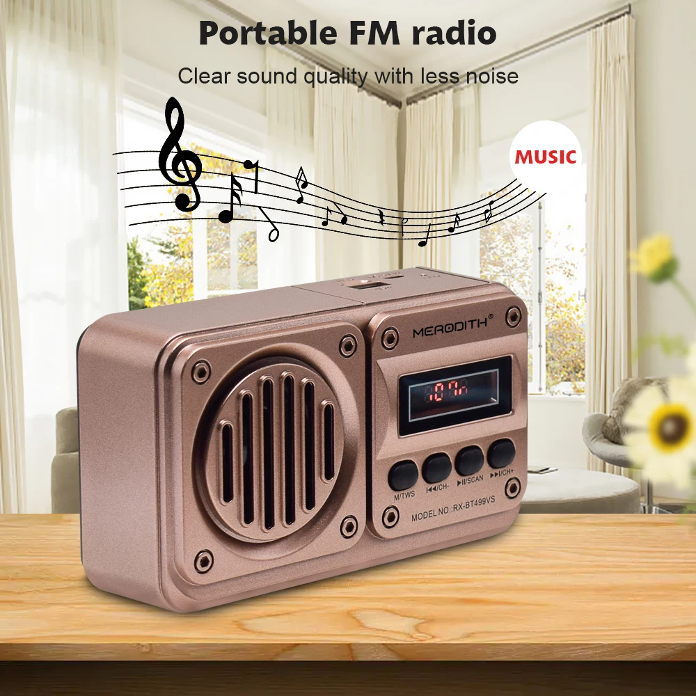 MD-499-GD Portable Steel-Black Radio with Bluetooth 4 MD-499-GD Portable Steel-Black Radio with Bluetooth - Image 4