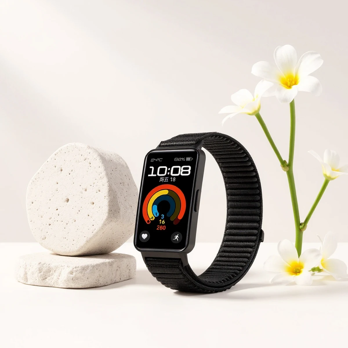 Vibrant Pink Nylon Loop Band for Huawei Watch 6 Vibrant Pink Nylon Loop Band for Huawei Watch - Image 6