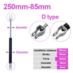 Gas Spring Folding Hinge 18x8mm, 50N-500N 19 S37e6aca39fc749948dae5a76d8e1b32dg
