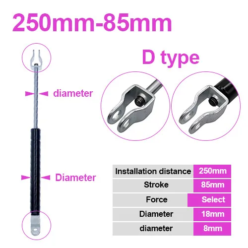 Gas Spring Folding Hinge 18x8mm, 50N-500N 10 Gas Spring Folding Hinge 18x8mm, 50N-500N - Image 10