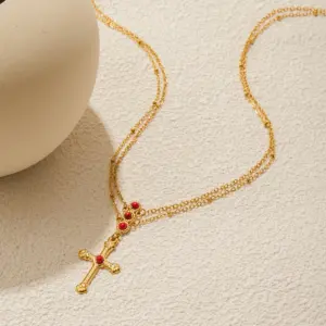 Elegant Gold Stainless Steel Cross Necklace 12 S37ebed9e07aa4ef789df574492f41ec9l