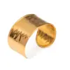 Gold-Tone Stainless Steel Wide Cuff Bracelet