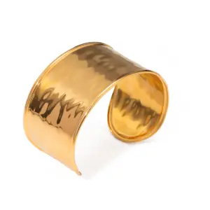 Gold-Tone Stainless Steel Wide Cuff Bracelet