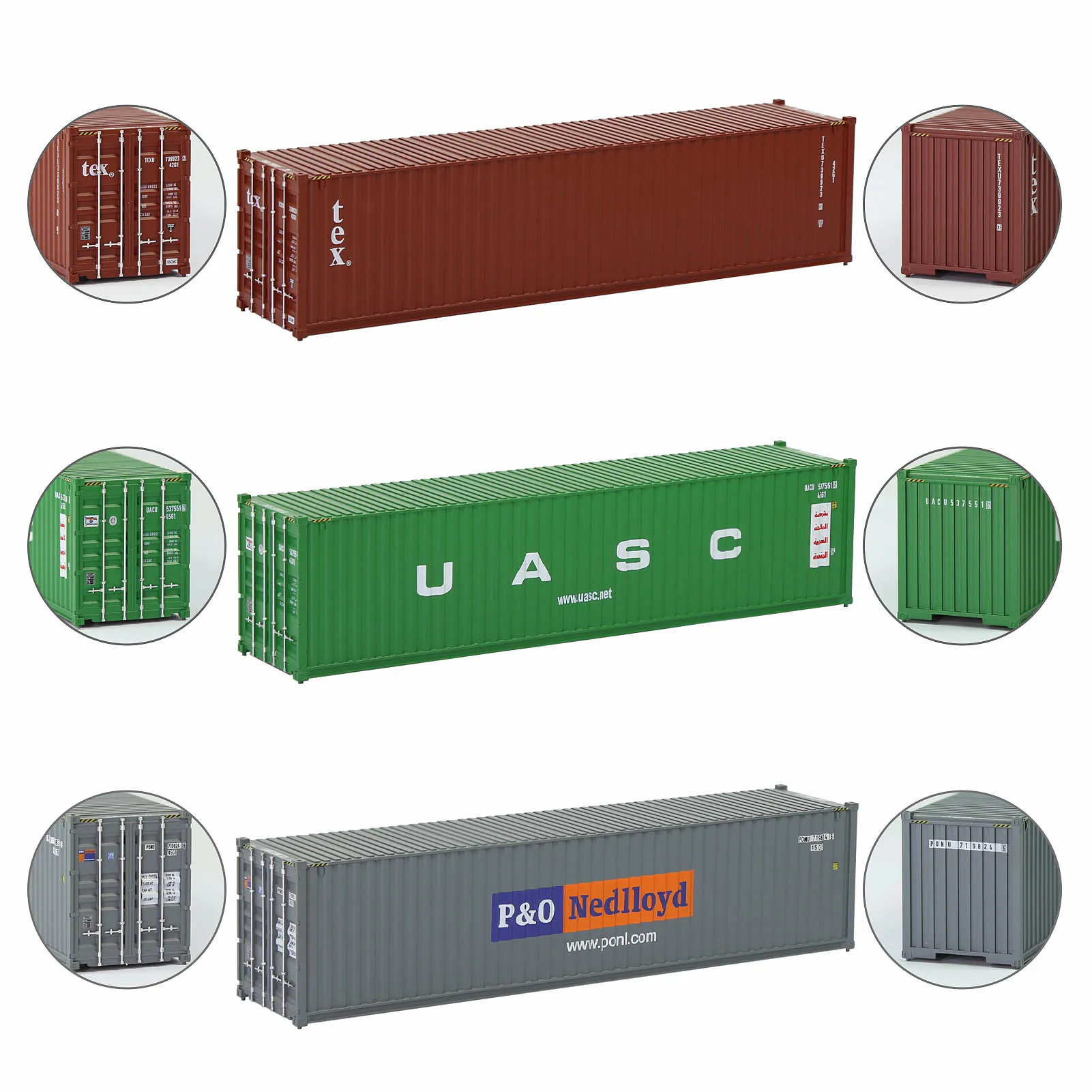 HO Scale Shipping Containers Set of 3 4 HO Scale Shipping Containers Set of 3 - Image 4