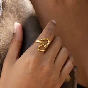 Stainless Steel Double Wave Ring JDR0107025 10 S381f5a1c06cc45f5bacd287312d56ac8S