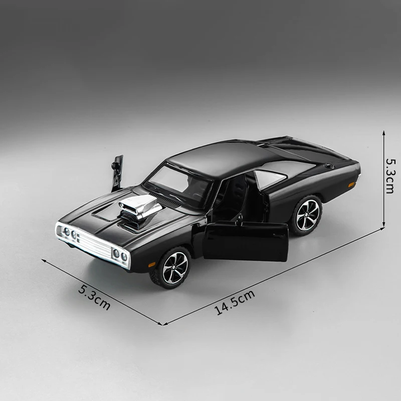 1:32 Scale Black Muscle Car Model 2 1:32 Scale Black Muscle Car Model - Image 2