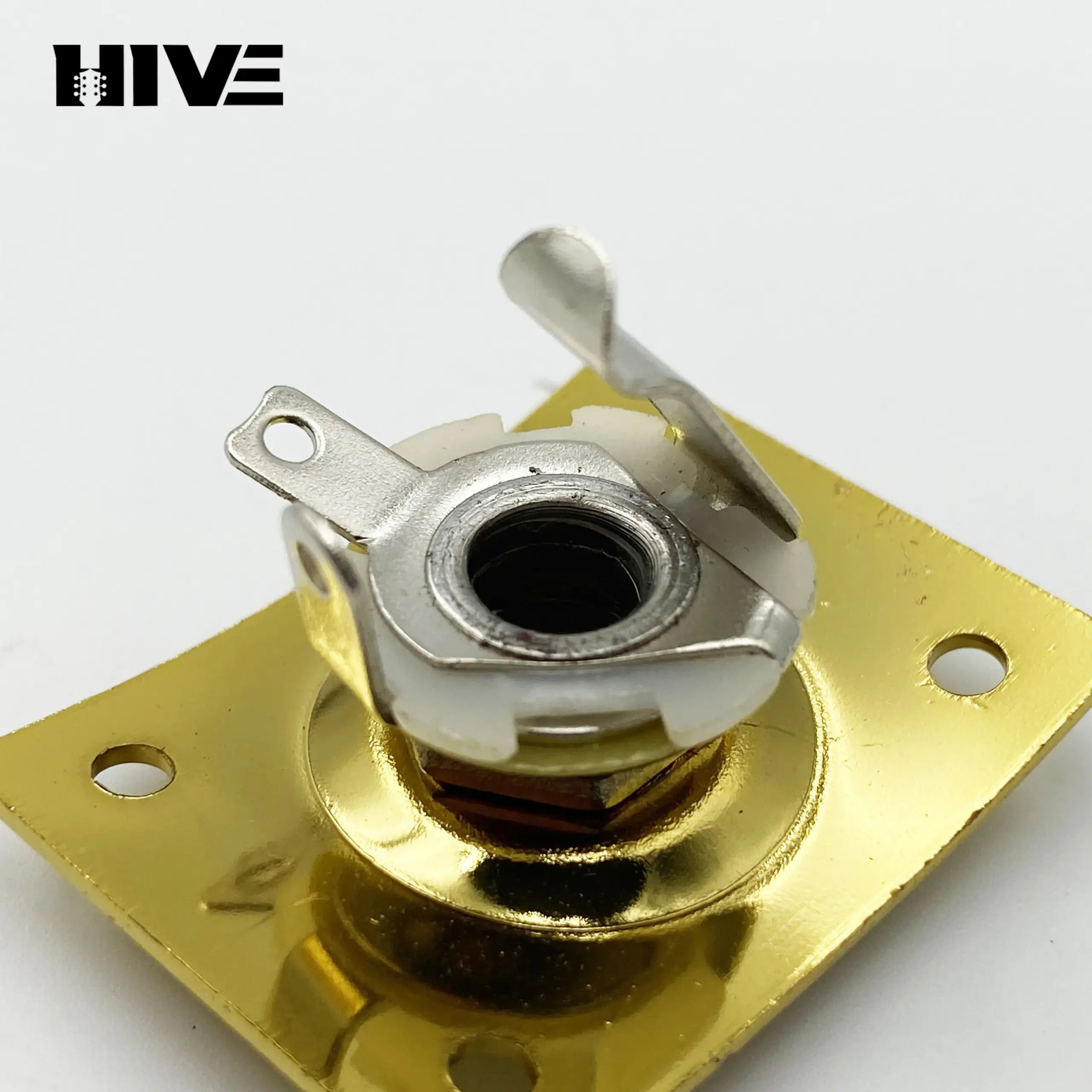 Square Electric Guitar Output Jack in Gold, Silver, Black 5 Square Electric Guitar Output Jack in Gold, Silver, Black - Image 5