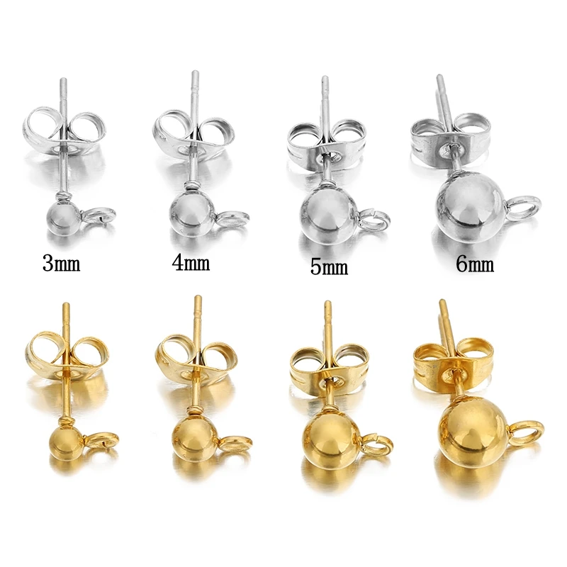 Gold Stainless Steel Earring Findings Set 3 Gold Stainless Steel Earring Findings Set - Image 3