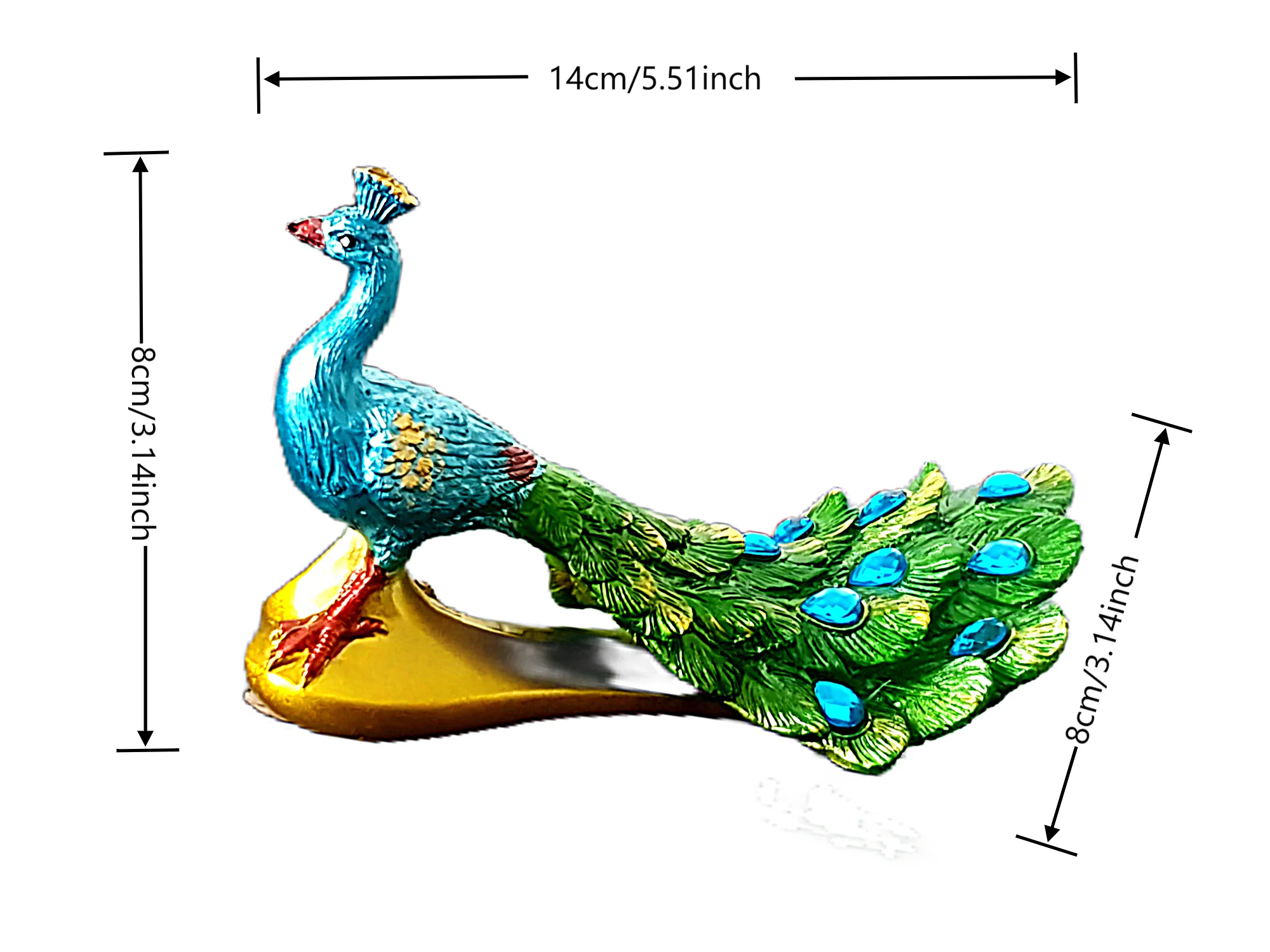 Elegant Peacock Resin Sculpture for Home Decor 5 Elegant Peacock Resin Sculpture for Home Decor - Image 5