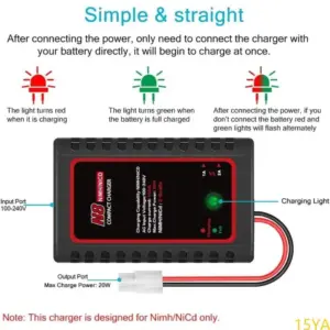 N8 Compact RC Charger for NiMH/NiCd Batteries 9 S38b80bbc85b24961aa9da0eba4f28454U