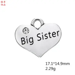 Silver Heart Charm for Jewelry Creations 18 S38b9c60a95264e11b336b344ab758fcfp