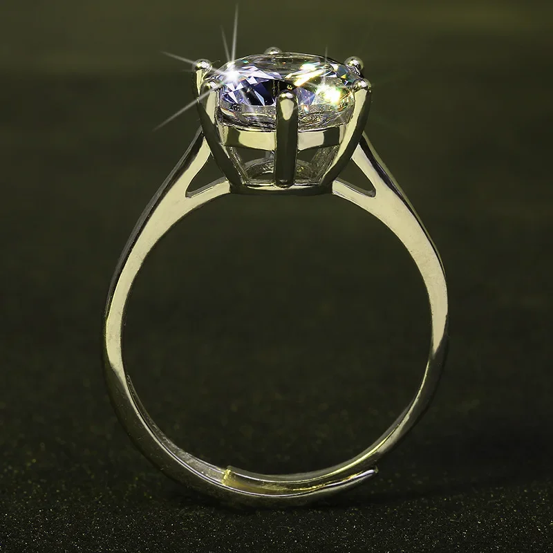 Platinum Wedding Ring with 1-Carat Moissanite 5 Platinum Wedding Ring with 1-Carat Moissanite - Image 5